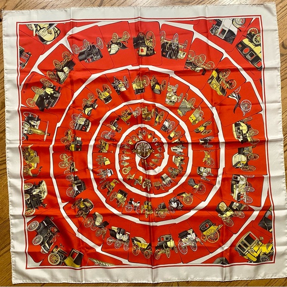 Hermès Carrosserie silk scarf 90